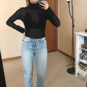 Free People sheer turtleneck